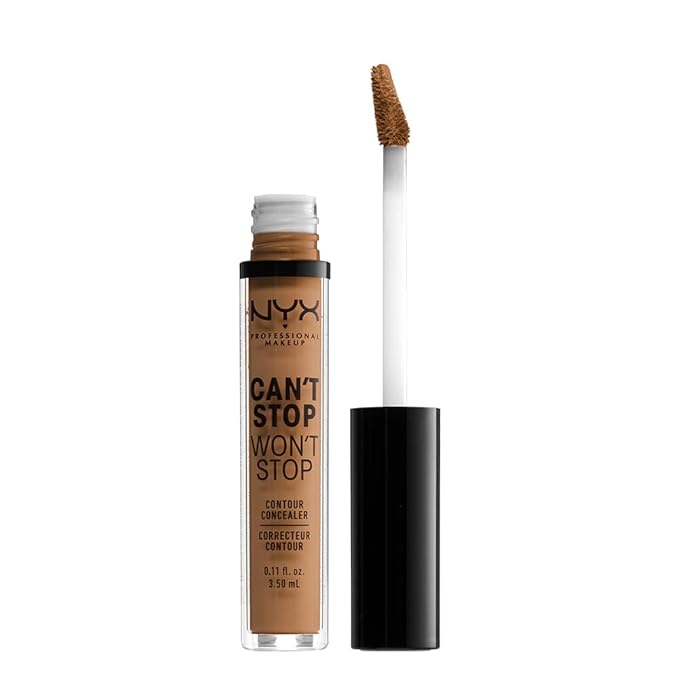 NYX PROFESSIONAL MAKEUP Can't Stop Won't Stop Contour Concealer, 24h Full Coverage Matte Finish - Warm Honey-Velvo Beauty