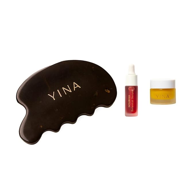 YINA - Gua Sha Discovery Set With Nourish Botanical Serum | Sustainable, Cruelty-Free, Clean Skincare-Velvo Beauty