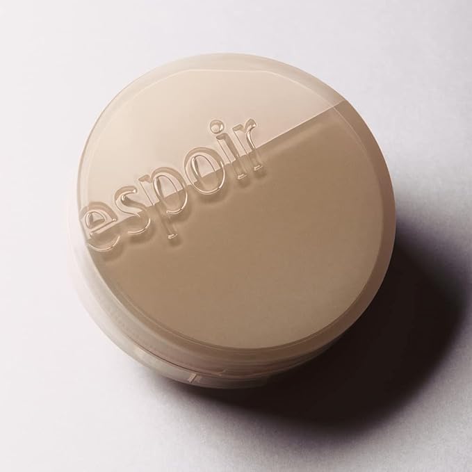 Espoir Pro Tailor Be Natural Cushion Ivory 0.5 oz with 0.5 oz Refill | Thin, Micro Layering Natural Dewy Coverage Foundation Cushion | Long-lasting Dense, Even Skin Texture | Korean Cushion Foundation-Velvo Beauty