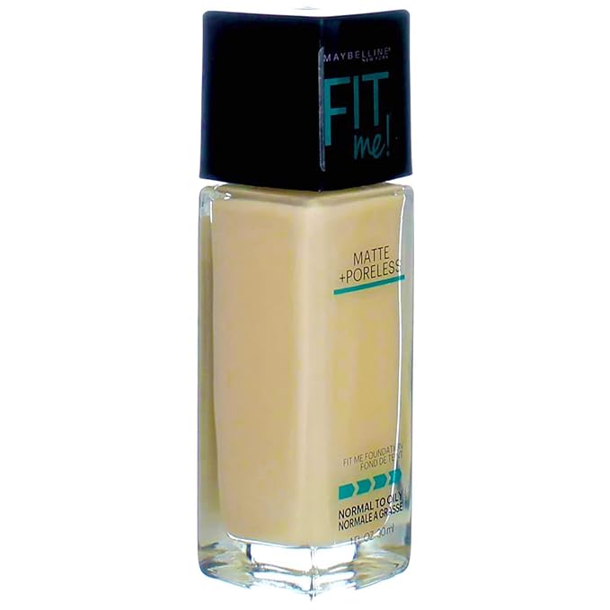 Maybelline New York Fit Me! Matte + Poreless Foundation, Porcelain [110] 1 oz (Pack of 3)-Velvo Beauty