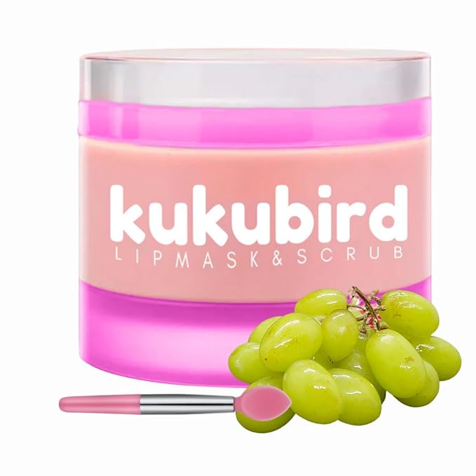 kukubird Exfoliating Lip Scrub Lip Care Treatment For Chapped and Cracked Lips-Grape-Velvo Beauty