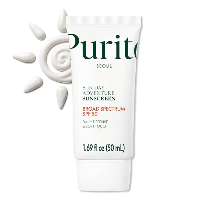 PURITO Sun Day Adventure Korean Sunscreen Smoothest and Lightest Texture Broad Spectrum SPF 50 UVA & UVB Protection No White Cast Oil Free For All Skin Types Vegan Daily Skin Care 50ml, 1.69 fl.oz-Velvo Beauty