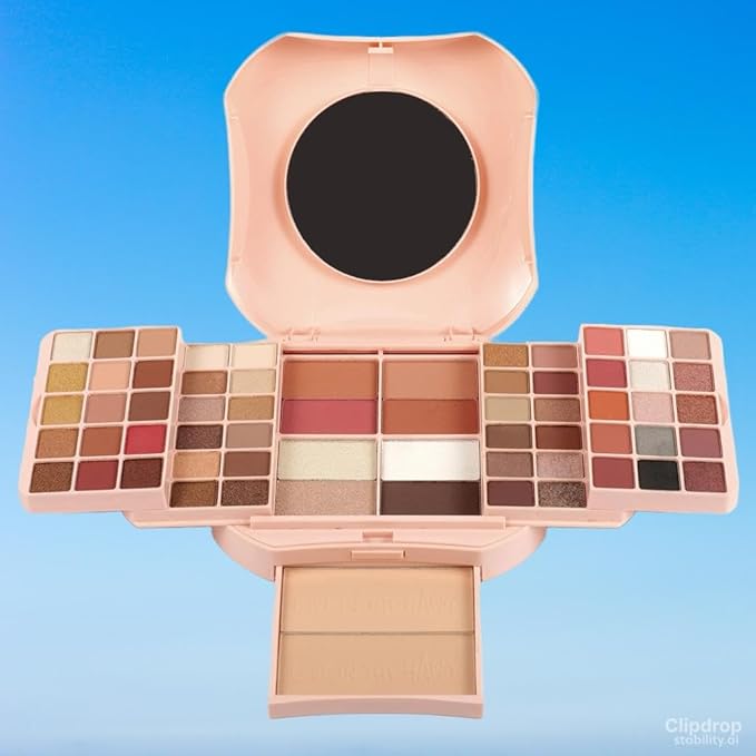 SAMIK Eye shadow blush concealer contour makeup kits full set all in one makeup set cosmetic girl makeup gift box blush set (Black)-Velvo Beauty