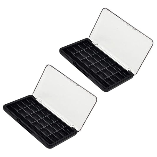 Empty Eyeshadow Palette Eyeshadow Makeup Palette Lipstick Container Makeup Empty Case for Blush Lipstick, 2Pcs 24 Grids-Velvo Beauty