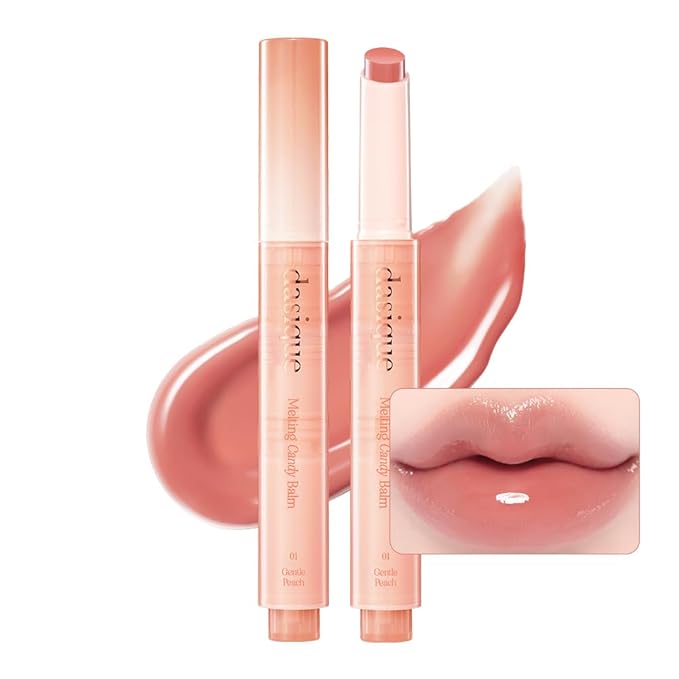 Dasique Melting Candy Balm (#01 Gentle Peach) | Glossy Balm | Moisturizing | For dry Lips | Vegan-Velvo Beauty