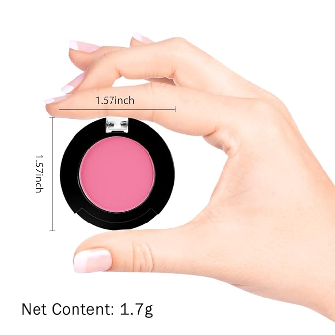 Monochrome Matte Eyeshadow Makeup Palette, Highly Pigmented Pink Red Eyeshadow Palette, Matte Pressed Powder Eye shadow Make up, Single Vegan Eye Shadow, Daily Evening Women Girls Makeup Eyeshadow 5#-Velvo Beauty