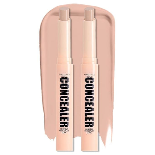 Kaely 2Pcs PROFESSIONAL MAKEUP Correcting Concealer Stick,Medium Coverage Concealer Crayon,under Eye Brightener Concealer for Dark Circles,corrector de ojeras,Lightweight,Vegan,08 NEUTRAL-Velvo Beauty