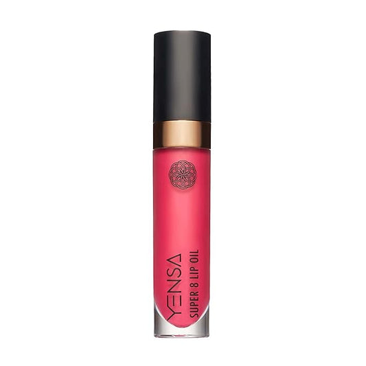 YENSA Super 8 Lip Oil, Natural Korean Moisturizing Gloss, No-Sticky Transparent Formula For Hydrating Lip Care (Power Pink) .22 fl oz-Velvo Beauty