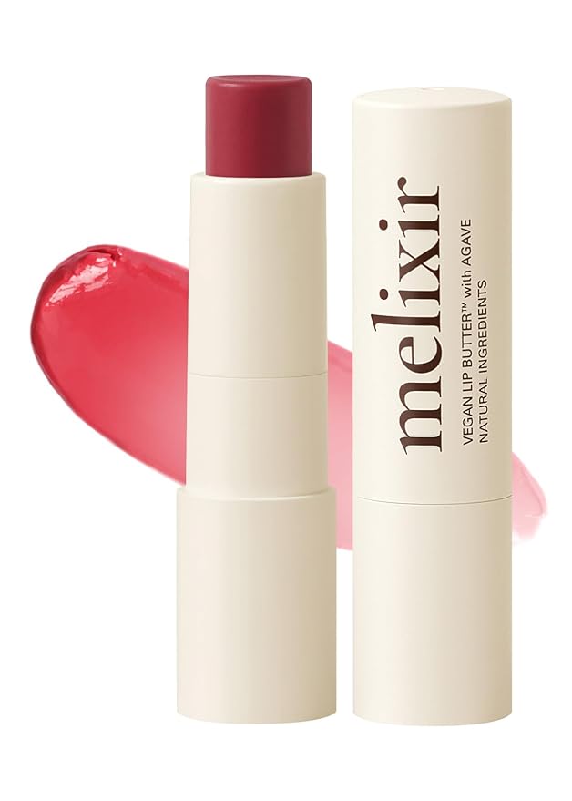 Melixir Vegan Lip Butter #10 Flutter (+11 more colors), Deep Nourishing Tinted Lip Balm for Dry Lips, Bee-Free, Petrolatum-Free, Plant-Based, Hydrating for Cracked and Chapped Lips, Travel Essentials-Velvo Beauty