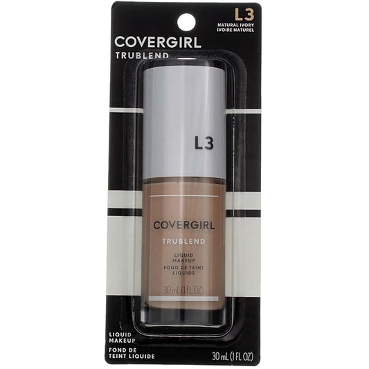 COVERGIRL Trublend Oil-Free Liquid Foundation, Lightweight, Dewy Finish, 1 Fl Oz, Hydrating Foundation, Moisturizing Foundation, Cruelty-Free Foundation, Blends Seamlessly, Won't Clog Pores-Velvo Beauty