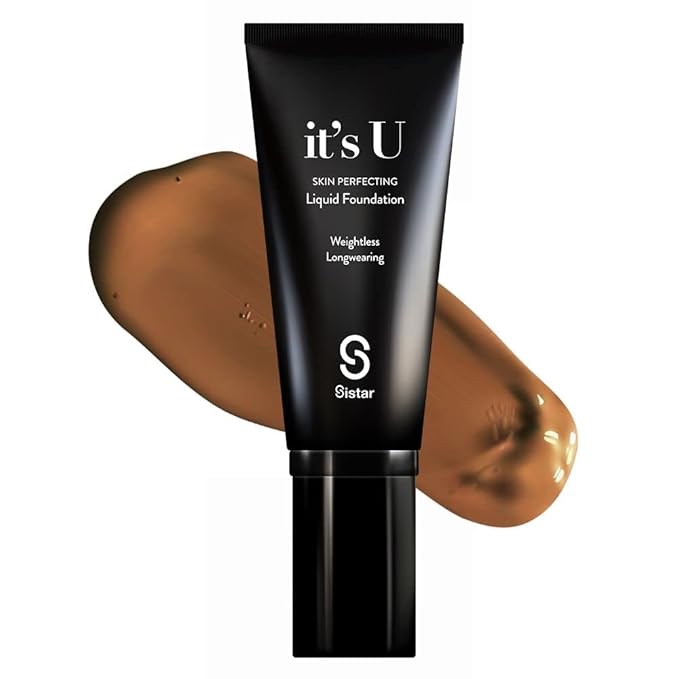 Sistar it's U Skin Perfecting Liquid Foundation Medium Coverage Buildable Weightless Longwearing Blendable 35 g / 1.23 oz. (Chocolate Chip)-Velvo Beauty