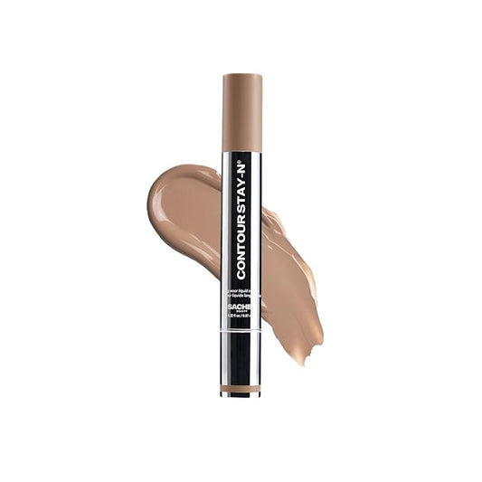 Sacheu Liquid Contour STAY-N Long Wear Cream Contour Makeup — Long Lasting, Blendable, & Lightweight Formula — Vegan & Cruelty-free, Giving Sass-Velvo Beauty