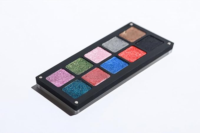 Chromatic Eye Shadow Palette 10 Shades | Multichromatic Finish | High Pigmentation and Long Lasting | Creamy Formula with Hyaluronic Acid | Magnetic Case (Chromatic 3)-Velvo Beauty