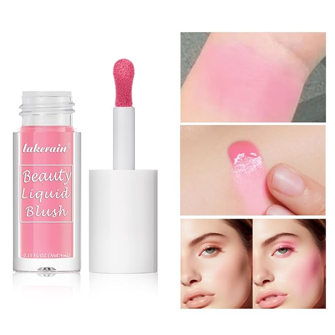Liquid Blush for Cheeks Makeup Face Blush, Weightless Cream Formula, Smudge Proof Long-Wearing Pigmented Blush, Natural Look Makeup Face Blushes, Shimmer Finish, Dainty - 06# Vibrant orange-Velvo Beauty