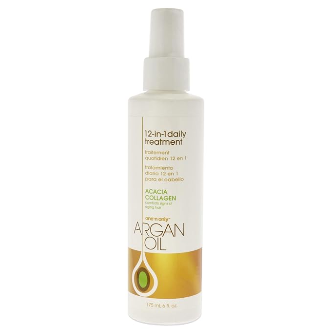 One 'n Only Argan Oil 12-in-1 Daily Treatment, Lightweight, Helps Control Frizz, Smooths, Detangles, Moisturizes, Strengthens and Adds Body to Dry, Damaged Hair, 6 Fl. Oz-Velvo Beauty