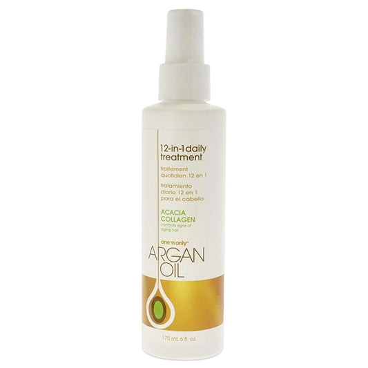 One 'n Only Argan Oil 12-in-1 Daily Treatment, Lightweight, Helps Control Frizz, Smooths, Detangles, Moisturizes, Strengthens and Adds Body to Dry, Damaged Hair, 6 Fl. Oz-Velvo Beauty