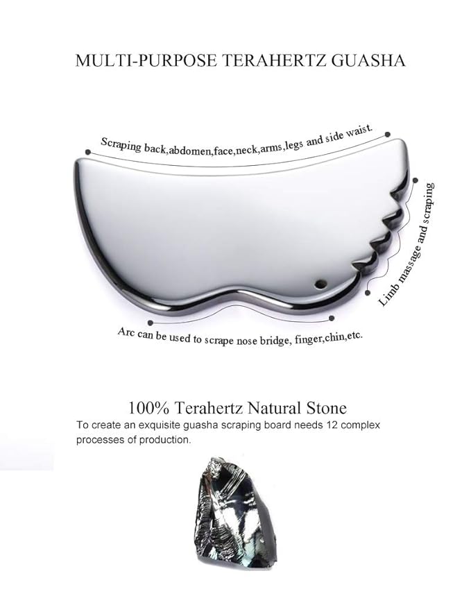 Terahertz Stone Gua Sha Scraping Tools Lymphatic Drainage Massager Facial Energy Beauty Myofascial Release Tool Linfatic Drainage-Velvo Beauty