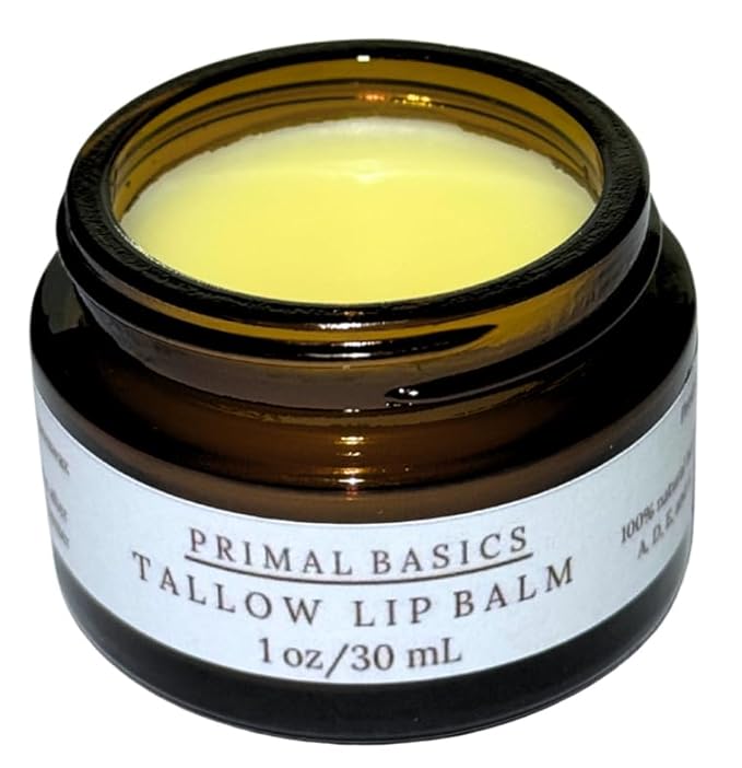 100% Grass Fed Grass Finished Beef Tallow and Beeswax Lip Balm, Face Moisturizer, Body Balm, for Oily, Dry, Sensitive Skin, USA Made-Velvo Beauty