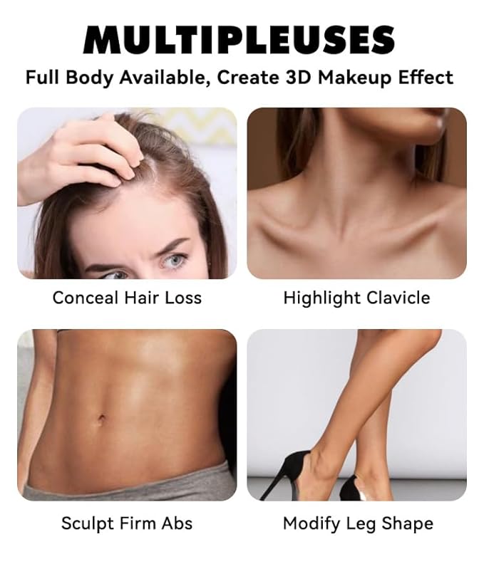 3 Pcs Face Contour Sticks Set, Shades with Highlighter & Contour & Blush Sculpted Complexion Wand Contour Long Lasting Natural Buildable Highlighters Contour Contouring Bronzer (01, 05, 06)-Velvo Beauty