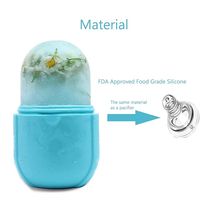 Upgraded Silicone Ice Roller for Face Massage and Skin Care - Facial Beauty Tool for Eyes, Gua Sha and Cooling-Velvo Beauty