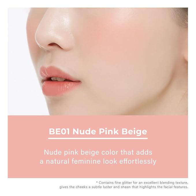A'PIEU Juicy-Pang Jelly Blusher [BE01] (0.17 oz) - Soft Touch Cheek Color with Creamy Powdery Texture for Natural Dewy-Finish, No Fall-Out.-Velvo Beauty