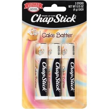 Chap Stick Lip Care - Limited Edition - Cake Batter - 3 Count Sticks Per Package - Pack of 3 Packages-Velvo Beauty