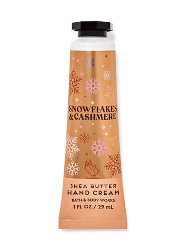 Bath & Body Works Snowflakes & Cashmere Shea Butter Travel Size Hand Cream 1oz (Package Artwork Varies)-Velvo Beauty