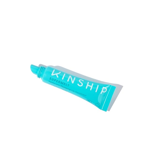 Kinship Supermelt Lip Plumping Jelly Mask - Moisturizing Daily Lip Treatment + Hyaluronic Acid - Hydrating + Exfoliating Lip Gloss - Soft, Smooth, Plump - Quick Melting Balm - Soothe Dry Lips (.3 oz)-Velvo Beauty