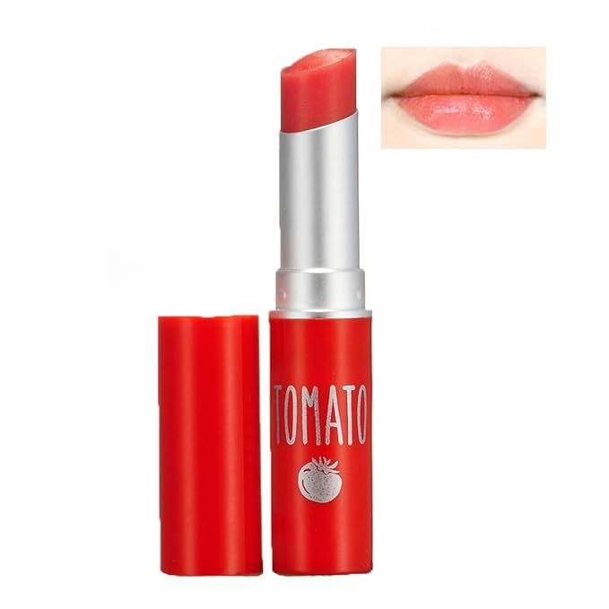 SKINFOOD Tomato Jelly Tint Lip (#03 Orange Tomato) - Moisturizing Tinted Lip Balm with Tomato Extracts, Healthy Looking Long Lasting Natural Lip Makeup - Natural Tinted Lip Balm - Lip Balm with Color-Velvo Beauty