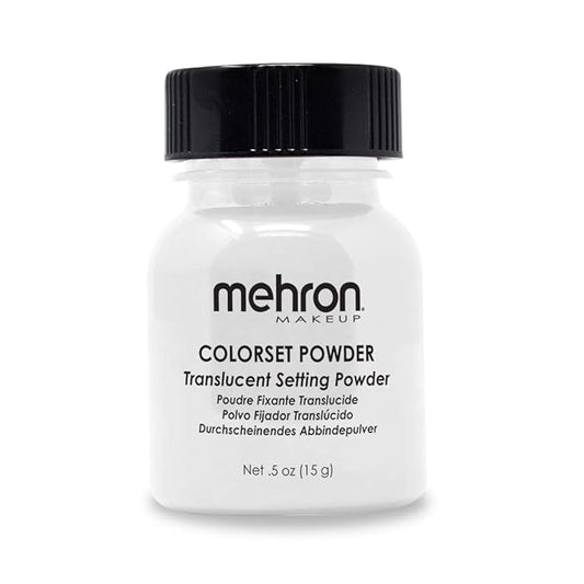 Mehron Makeup Colorset Powder | Translucent Powder Setting Powder | Face Powder For Special Effects, Halloween, & Film 0.5 oz (14 g)-Velvo Beauty