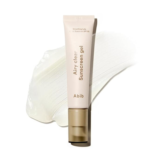 Abib Airy Clear Sunscreen Gel SPF30 1.01 fl.oz / 30 g (Semi- matte) | Korean Suncreen, Suncare, Sunblock, No White cast, Reef Safe, Primer poreless-Velvo Beauty