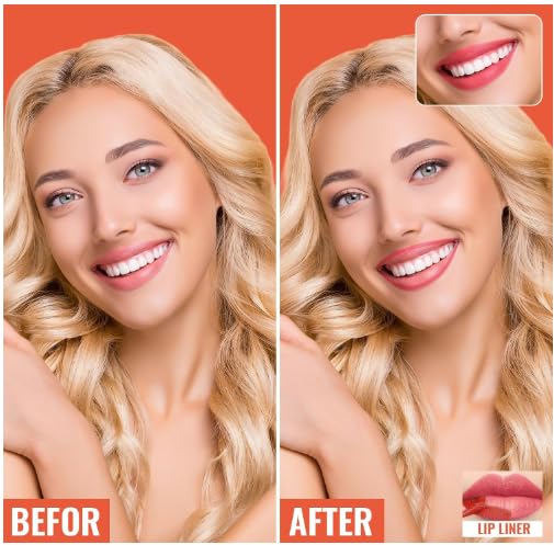 4pcs Lip Stain Peel Off - Lip Liner Stain Long Lasting Waterproof with Tweezer,2-in-1 Lip Liner Matte,Natural Finish,Non-Stick Cup,Stay On All Day,Perfect for Gift(Cocoa+Rose+Nude+Mauve)-Velvo Beauty