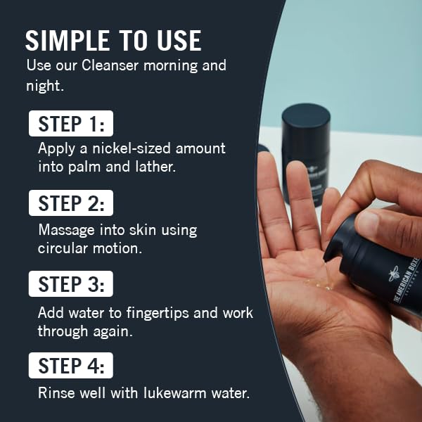 Kickass Cleanser by The American Boxer - Hydrating Mens Face Wash for Men - Essential Vitamins and Minerals - For All Skin Types - Organic - Cruelty Free - Naturally Derived Ingredients-Velvo Beauty