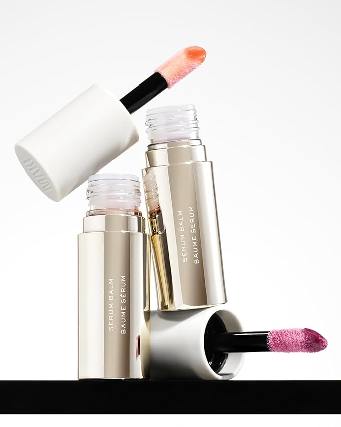 MAKE Serum Balm – Hydrating Lip Oil Treatment – Softening, Smoothing and Plumping Lip Cream – All Day Comfort, Gloss and Shine,Pink Cerise 0.15 Oz-Velvo Beauty