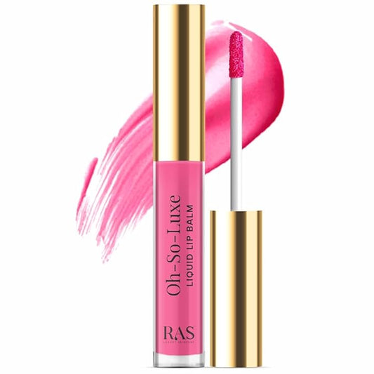 Oh-So-Luxe Liquid Tinted Lip Balm, Hydrating & Nourishing Tinted Lip Oil for dry dark lips, results in Soft & Glowing Lips, Moisturizing, Non-Sticky Perfect Pink Shade - 0.10 Fl Oz - RAS LUXURY OILS-Velvo Beauty