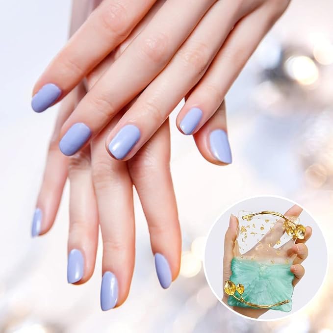 Resin Nail Art Palette, Nail Art Painting Palettes with Nail Palette Stirring Rod Gold Edge Nail Holder Nail Art Display Board Fashion Delicate Nail Tool Accessories, Type 6-Velvo Beauty