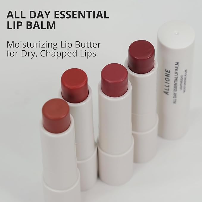 All Day Essential Tinted Lip Balm 04 Allure Rose | Natural Gloss Balm, Moisturizing Lip Care, Deep Nourishing Plant-Based Chapstick, Lasting Hydration Lip Butter for Dry Cracked Chapped Lips-Velvo Beauty