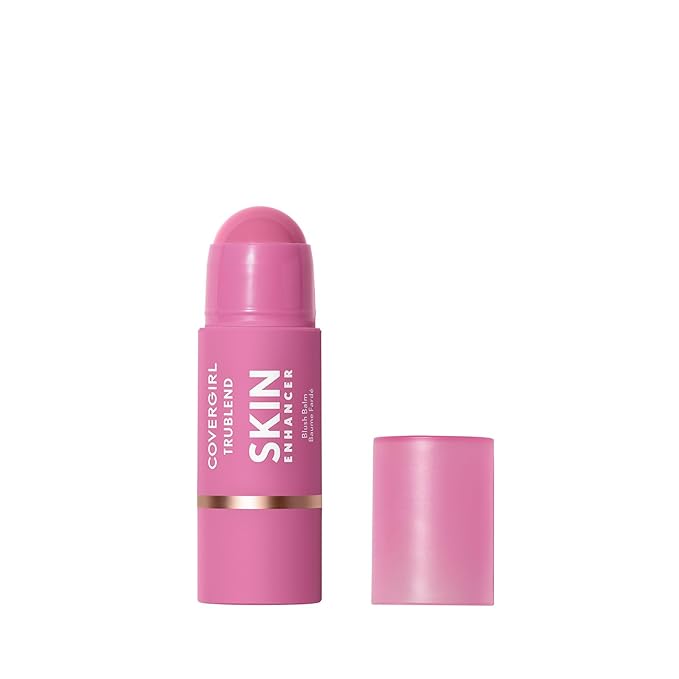 CoverGirl Trublend Skin Enhancer Blush Balm Stick, 240 Sweet Violet, Vegan Formula, Easy to Use, Glides on Effortlessly, Non-Greasy, Doesn't Crease, 0.21oz-Velvo Beauty