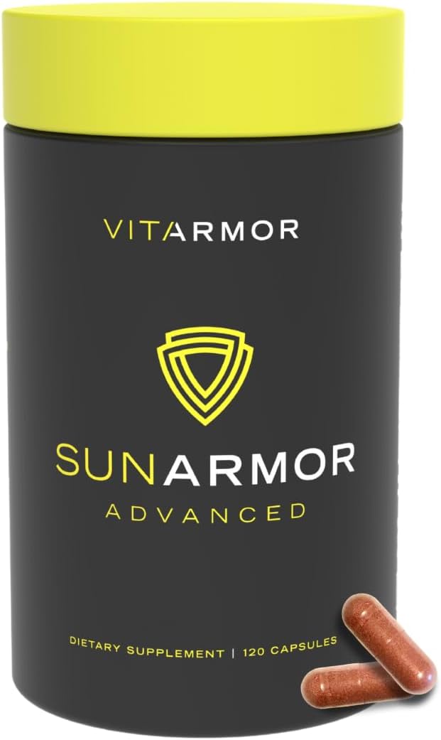 SunArmor Advanced with Nicotinamide and Powered by Polypodium Fights The Signs of Photoaging, Use with Sunscreen, Dermatologist Developed, 120 Capsules-Velvo Beauty