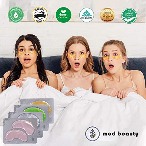 24K Gold Under Eye Patches Eye Masks For Dark Circles And Puffiness with anti-aging effect 20 pairs 40 pcs [medbeauty]-Velvo Beauty
