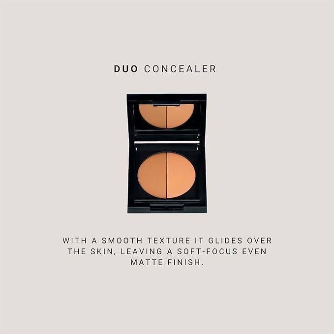 Duo Concealer - Double-Shade Compact Creamy Concealer - Smooth Texture Hides Imperfections - Even Matte Finish - Provides Full Coverage And Long Lasting Results - Manviol - 0.1 Oz-Velvo Beauty
