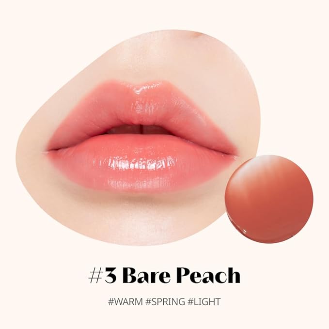 ETUDE Ginger Sugar Melting Balm Stick 03 Bare Peach | Tinted Moisturizing Lip balm | Natural Ingredients Hydrate Ginger, Sugar, Shea Butter Moisturizing Relaxing Effect | K-Beauty-Velvo Beauty