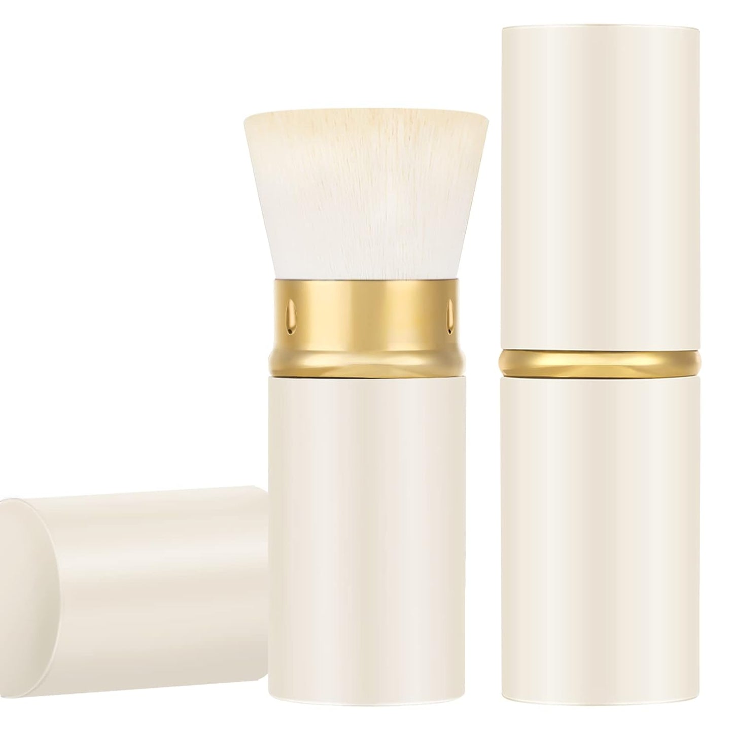 Falliny Retractable Foundation Makeup Brushes, Travel Kabuki Powder Brush Portable Liquid Foundation Sunscreen Brush with Cover for Blending Liquid, Bronzer,Cream or Flawless Powder Cosmetics-Velvo Beauty