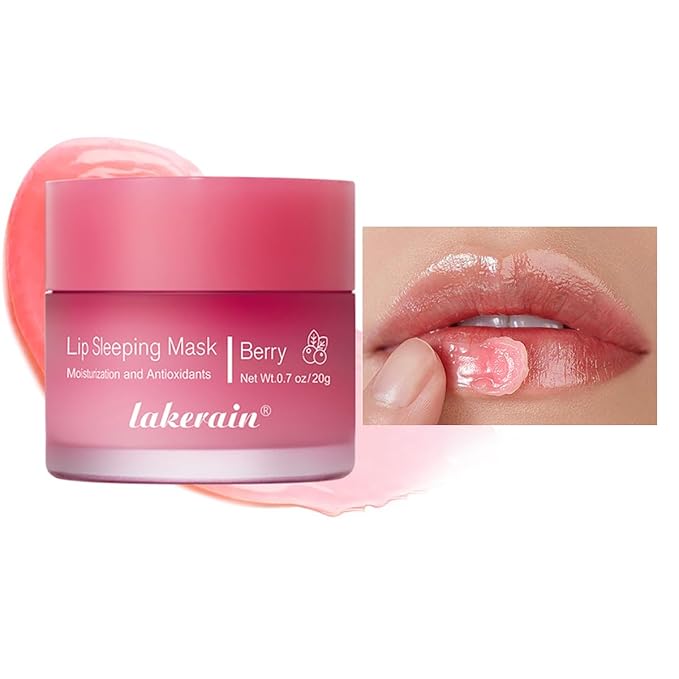 Sleeping Lip Mask, Long-Lasting Nourish & Hydrate Lip Mask, Lip Balm, Lip Oil, Lip Skin Care, Hydrating, Moisturizing Lip Lines Night Sleep Care Lip Anti-chapped Lip Cream (02# Berry)-Velvo Beauty