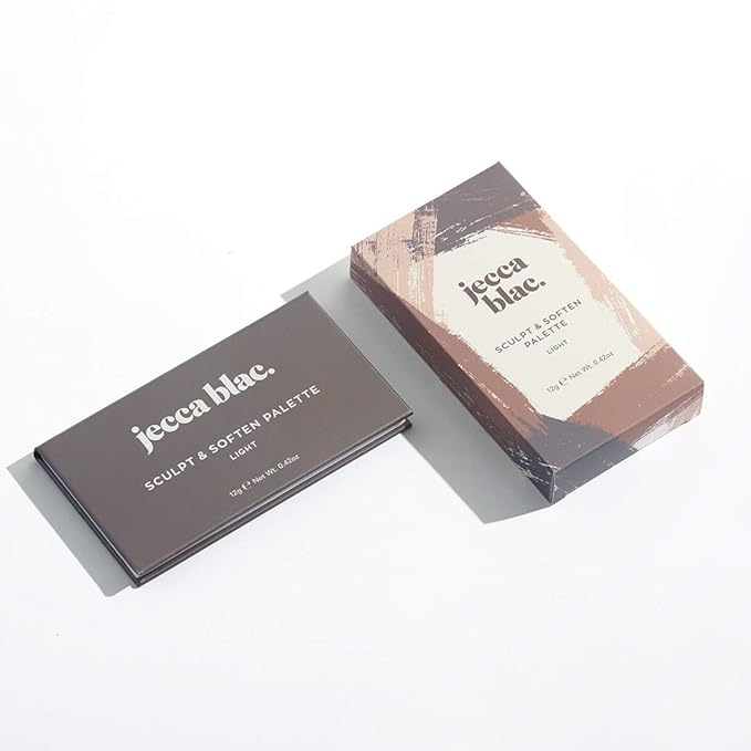 Jecca Blac Sculpt and Soften Contour Palette, Creamy Formula with Natural Finish, Medium Coverage, Gender Neutral and LGBTIQA+ Inclusive Make Up, Light, 12g-Velvo Beauty