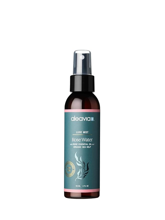 Aleavia Organic Rose Water Spray for Face - All-Natural, Hydrating Luxe Face Mist and Toner - Nourishing and Anti-Aging Prebiotic Formula for All Skin Types - Vegan & Cruelty-Free - 4 oz (118 ml)-Velvo Beauty