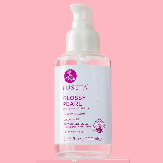 Luseta Glossy Pearl Shining Serum for Frizzy Hair Smoothing and Nourishing with Pearl Extract, Awakening Shine for Dull Hair - 3.38 oz-Velvo Beauty