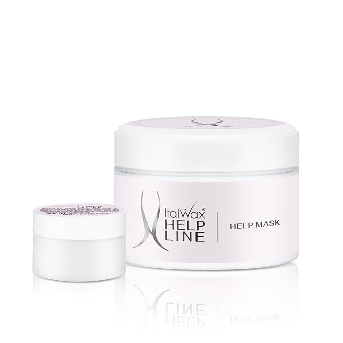 Italwax Help Line Help Mask – 1.69 oz (50g) Leave-In Soothing Mask with Tea Tree Oil and Calamine – Calms and Protects Sensitive Skin After Waxing – For Professional and Home Use-Velvo Beauty