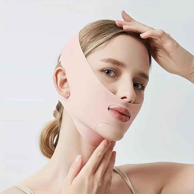 2pc V Line Face Lifting Strap - Chin and Cheek Lifting Bandage for V Face Lift - Sleeping Mask Strap for Women - Gift Idea-Velvo Beauty