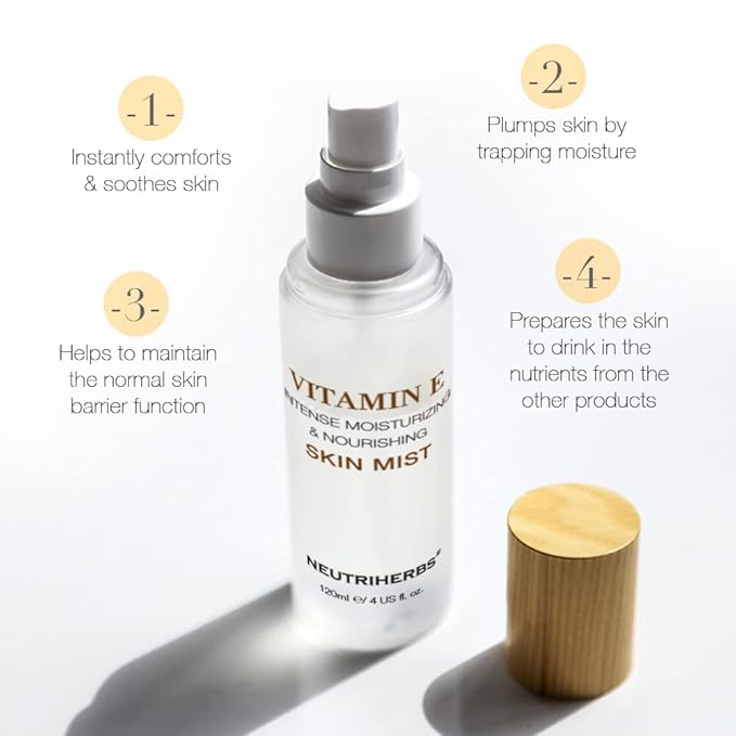 Neutriherbs Face Mist Vitamin E Hydrating Face Mist Natural Facial Spray Mist Moisturizing Soothing Skin Care US 4 fl.oz-Velvo Beauty